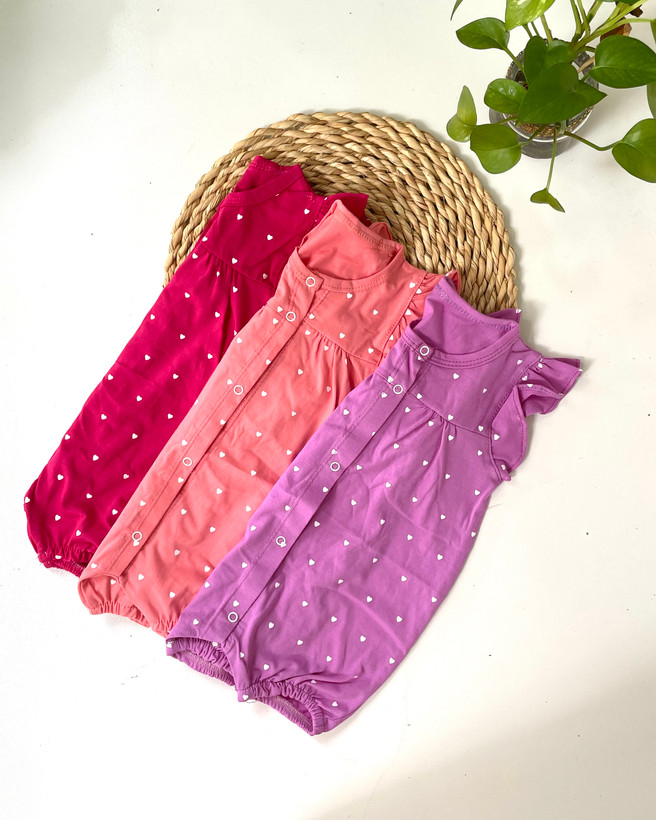 سرهمی دخترانه بالک دارقلبی نخ پنبه